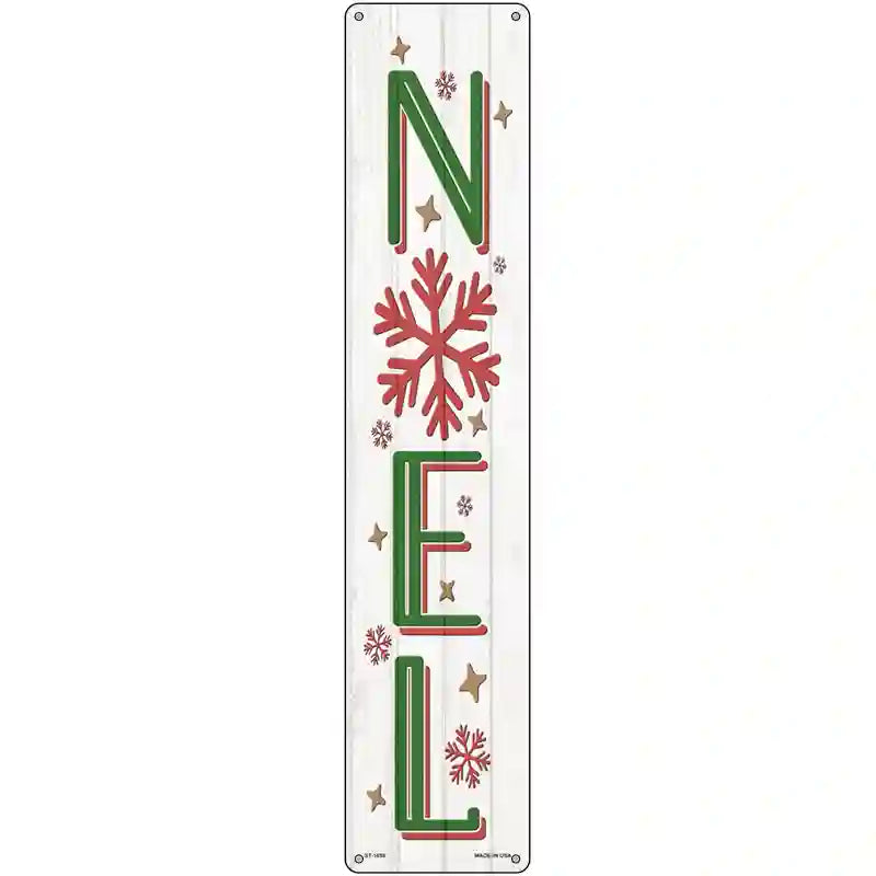Noel White Novelty Metal Street Sign 24" x 5" (ST)