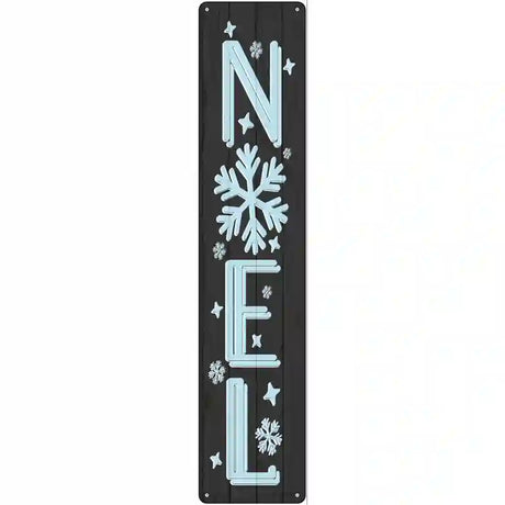 Noel Black Novelty Metal Street Sign 24" x 5" (ST)