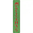 Merry Christmas Green Novelty Metal Street Sign 24" x 5" (ST)