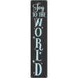 Joy To The World Black Novelty Metal Street Sign 24" x 5" (ST)