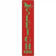 Sleigh Rides Red Novelty Metal Street Sign 24" x 5" (ST)