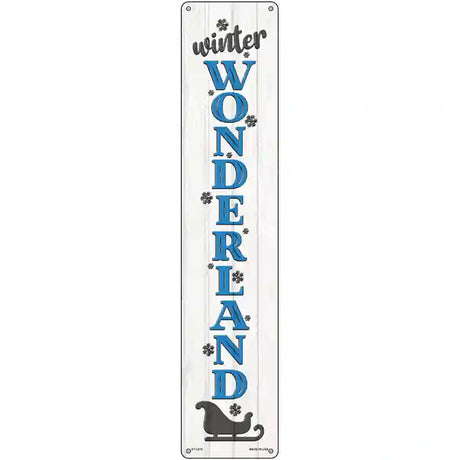 Winter Wonderland White Novelty Metal Street Sign 24" x 5" (ST)