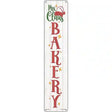 Mrs Claus Bakery White Novelty Metal Street Sign 24" x 5" (ST)