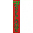 Welcome Wreath Novelty Metal Street Sign 24" x 5" (ST)