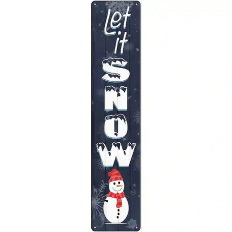 Let It Snow Snowman Novelty Metal Street Sign 24" x 5" (ST)