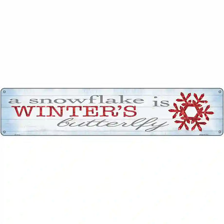 Winters Butterfly Novelty Metal Street Sign 24" x 5" (ST)