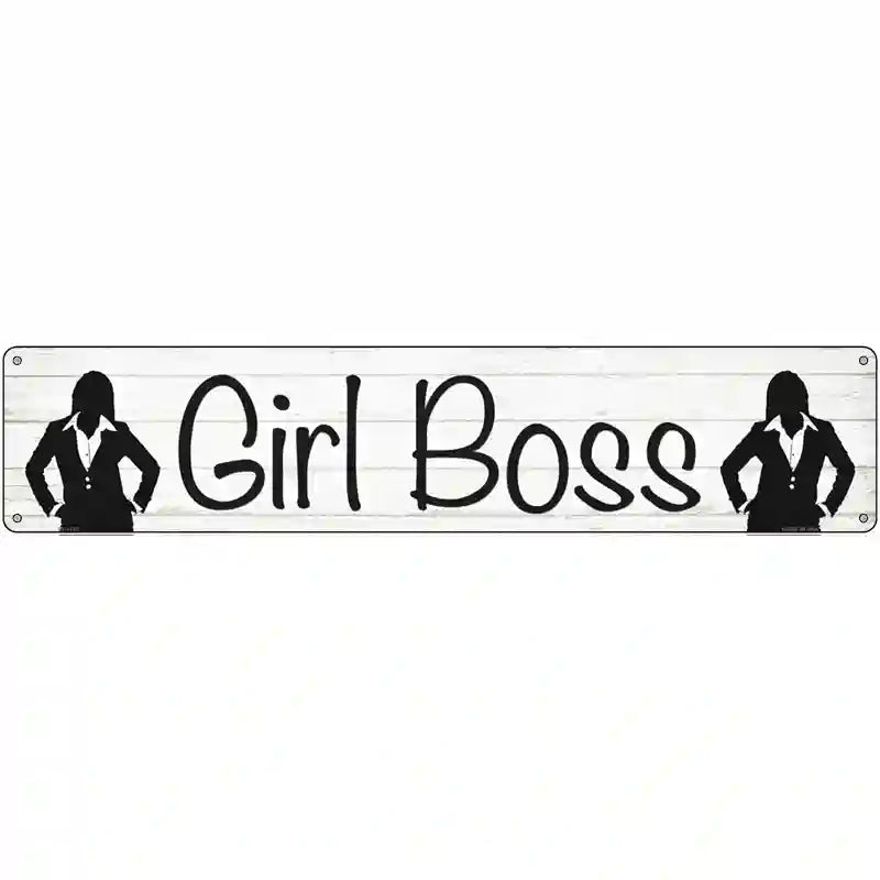 Girl Boss Novelty Metal Street Sign 24" x 5" (ST)