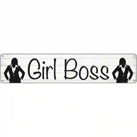 Girl Boss Novelty Metal Street Sign 24" x 5" (ST)