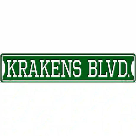 Krakens Blvd Novelty Metal Street Sign 24" x 5" (ST)