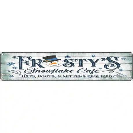 Frostys Snowflake Cafe Novelty Metal Street Sign 24" x 5" (ST)