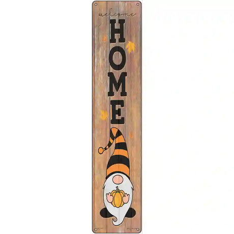 Home Orange Gnome Novelty Metal Street Sign 24" x 5" (ST)