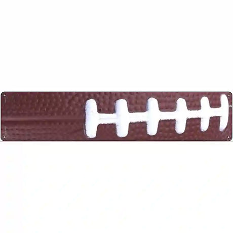 Football Closeup Novelty Metal Street Sign 24" x 5" (ST)