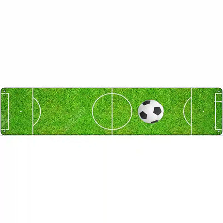 Soccer Field Novelty Metal Street Sign 24" x 5" (ST)