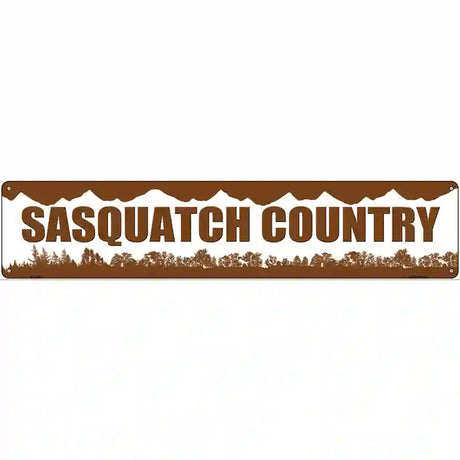 Sasquatch Country Novelty Metal Street Sign 24" x 5" (ST)