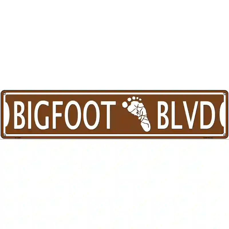 Bigfoot Blvd Novelty Metal Street Sign 24" x 5" (ST)