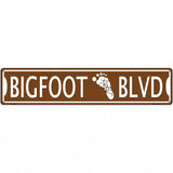 Bigfoot Blvd Novelty Metal Street Sign 24" x 5" (ST)