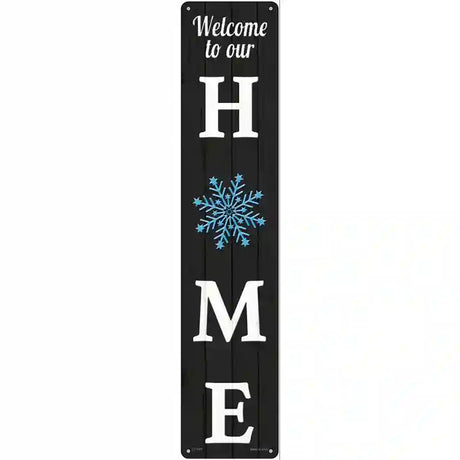 Home Snowflake Novelty Metal Street Sign 24" x 5" (ST)