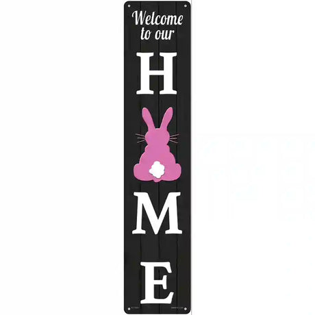 Home Bunny Novelty Metal Street Sign 24" x 5" (ST)