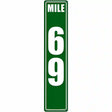 Mile Marker 69 Novelty Metal Street Sign 24" x 5" (ST)