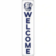 Welcome with Dog Novelty Metal Street Sign 24" x 5" (ST)