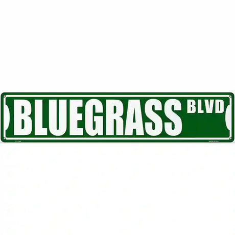 Bluegrass Blvd Novelty Metal Street Sign 24" x 5" (ST)