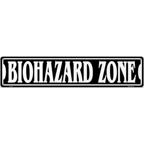 Biohazard Zone Novelty Metal Street Sign 24" x 5" (ST)