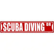 Scuba Driving Dr Novelty Metal Street Sign 24" x 5" (ST)