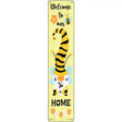 Gnome Bee Welcome Home Vertical Novelty Metal Street Sign 24" x 5" (ST)