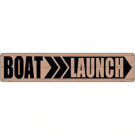 Boat Launch Right Novelty Metal Street Sign 24" x 5" (ST)