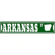 Arkansas St Silhouette Novelty Metal Street Sign 24" x 5" (ST)