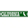 California St Silhouette Novelty Metal Street Sign 24" x 5" (ST)