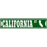 California St Silhouette Novelty Metal Street Sign 24" x 5" (ST)