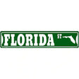 Florida St Silhouette Novelty Metal Street Sign 24" x 5" (ST)