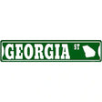 Georgia St Silhouette Novelty Metal Street Sign 24" x 5" (ST)