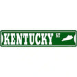 Kentucky St Silhouette Novelty Metal Street Sign 24" x 5" (ST)