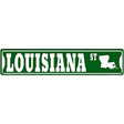 Louisiana St Silhouette Novelty Metal Street Sign 24" x 5" (ST)