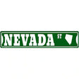 Nevada St Silhouette Novelty Metal Street Sign 24" x 5" (ST)