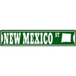 New Mexico St Silhouette Novelty Metal Street Sign 24" x 5" (ST)