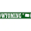 Wyoming St Silhouette Novelty Metal Street Sign 24" x 5" (ST)