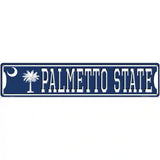 Palmetto State SC Flag Novelty Metal Street Sign 24" x 5" (ST)