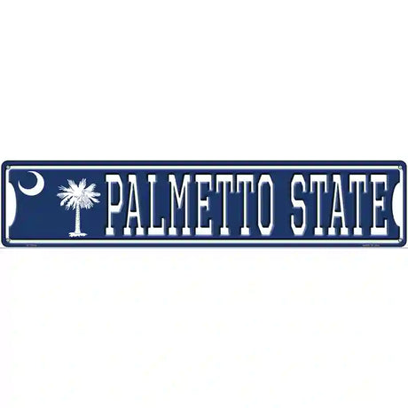 Palmetto State SC Flag Novelty Metal Street Sign 24" x 5" (ST)