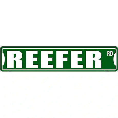 Reefer Road Novelty Metal Street Sign 24" x 5" (ST)