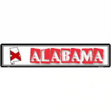 Alabama State Outline Novelty Metal Vanity Street Sign 24" x 5" (ST)