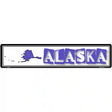 Alaska State Outline Novelty Metal Vanity Street Sign 24" x 5" (ST)