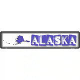 Alaska State Outline Novelty Metal Vanity Street Sign 24" x 5" (ST)