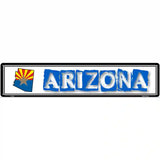 Arizona State Outline Novelty Metal Vanity Street Sign 24" x 5" (ST)