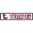 Georgia State Outline Novelty Metal Vanity Street Sign 24" x 5" (ST)