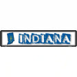 Indiana State Outline Novelty Metal Vanity Street Sign 24" x 5" (ST)