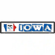 Iowa State Outline Novelty Metal Vanity Street Sign 24" x 5" (ST)