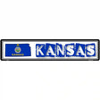 Kansas State Outline Novelty Metal Vanity Street Sign 24" x 5" (ST)